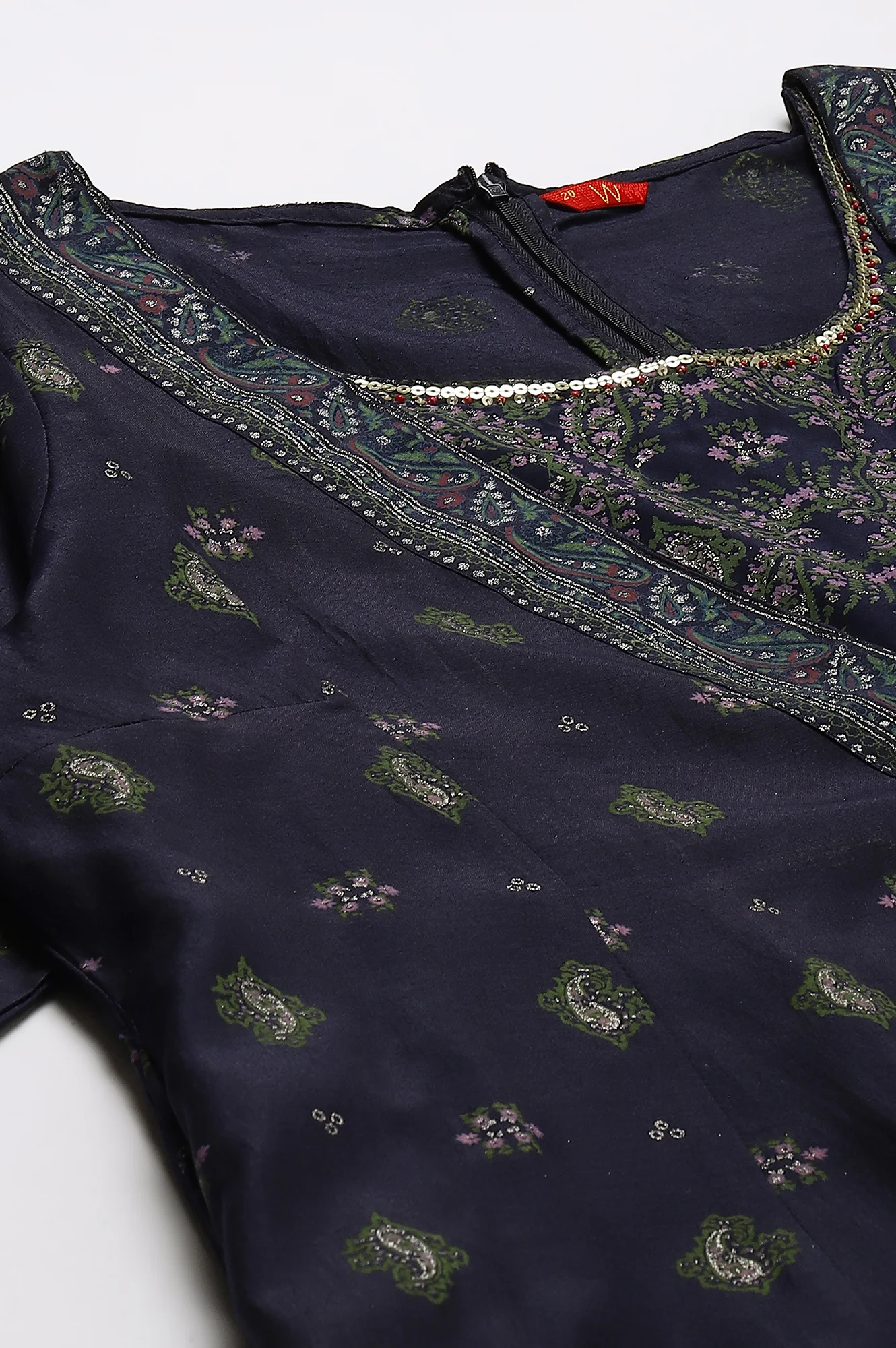 Navy Bue Mock Layered Kimono Plus Size Jumpsuit - Image 7