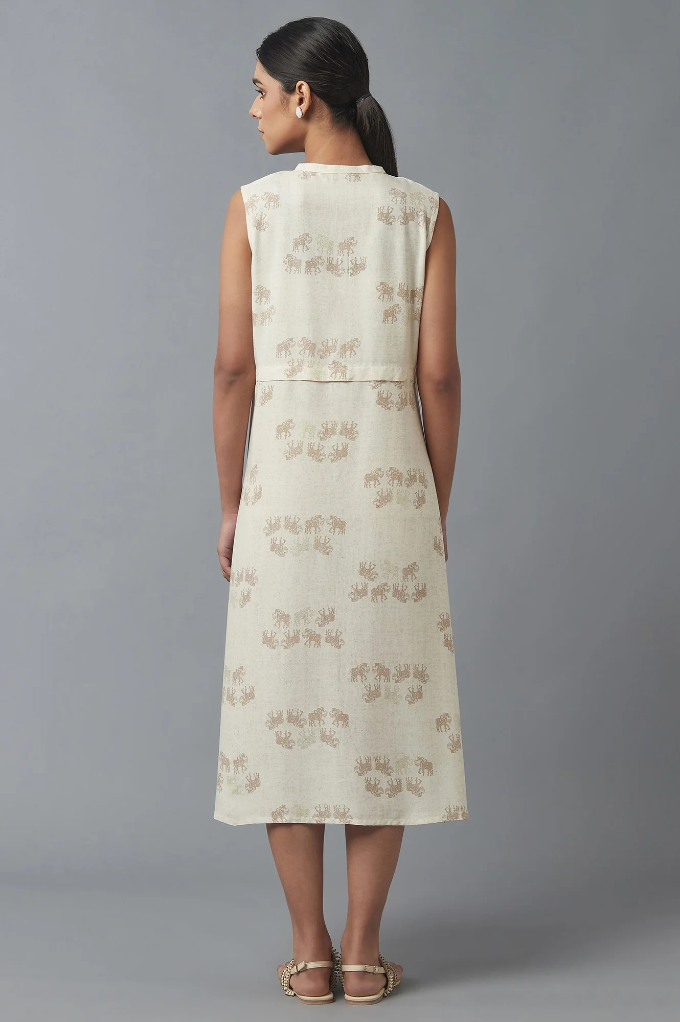 New Beige Front Open kurta - Image 2