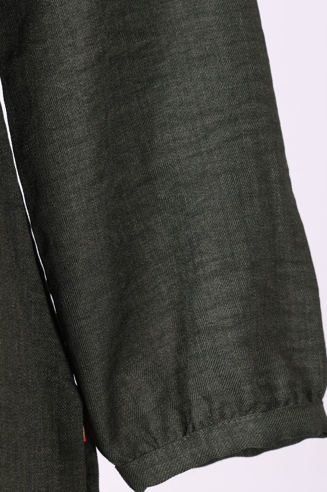 Olive Thread Embroidered Straight Winter Kurta with Pants and Dupatta Set - Image 6