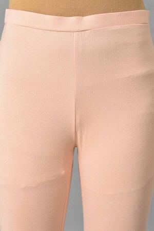 Peach Cotton Jersey Tights - Image 6
