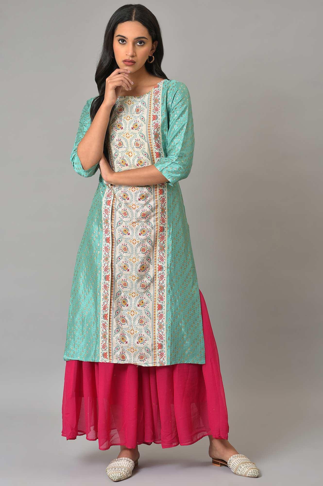 Pink Chiffon Flared Sharara - Image 5