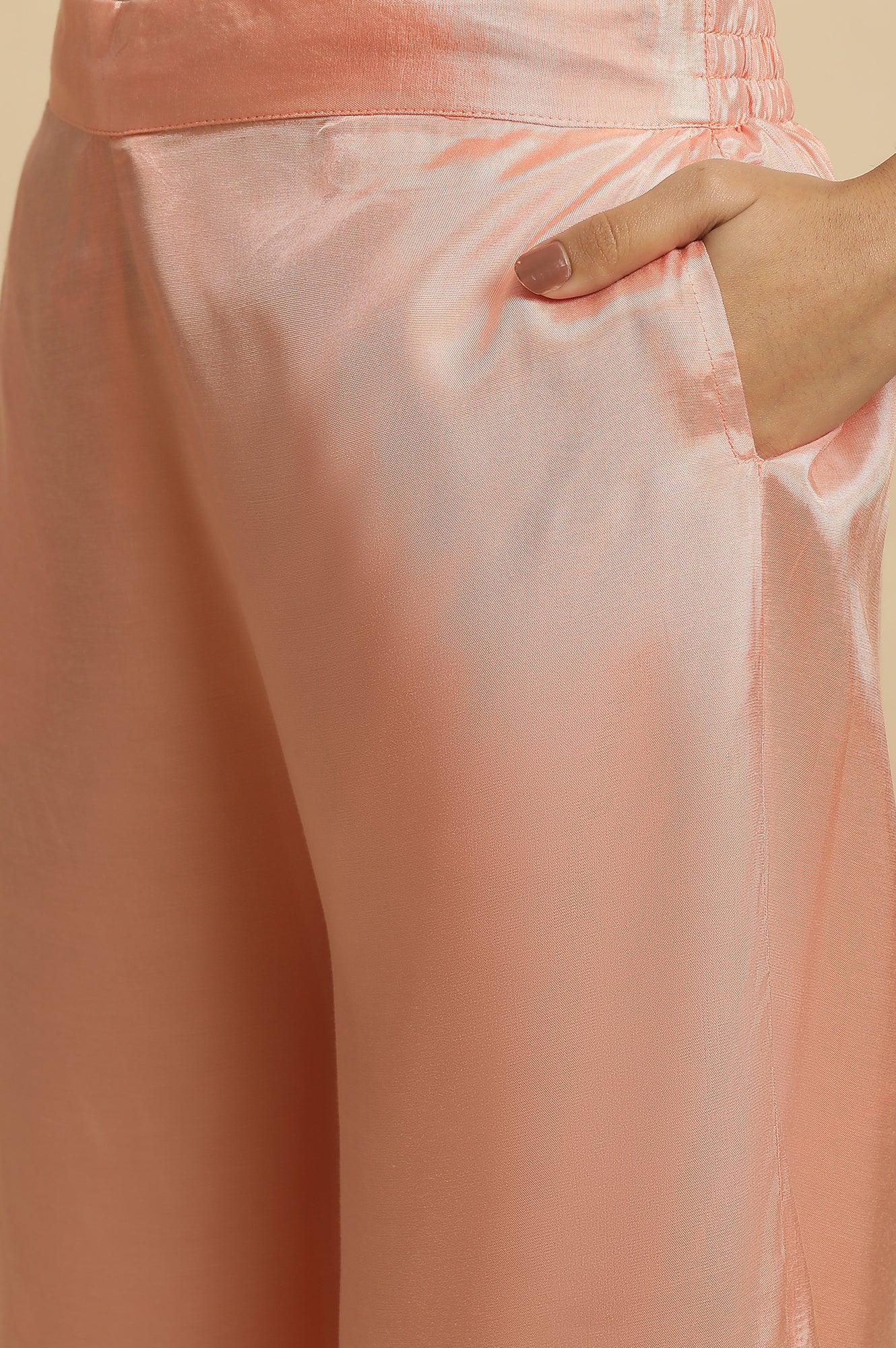 Pink Embroidered kurta Set - Image 7
