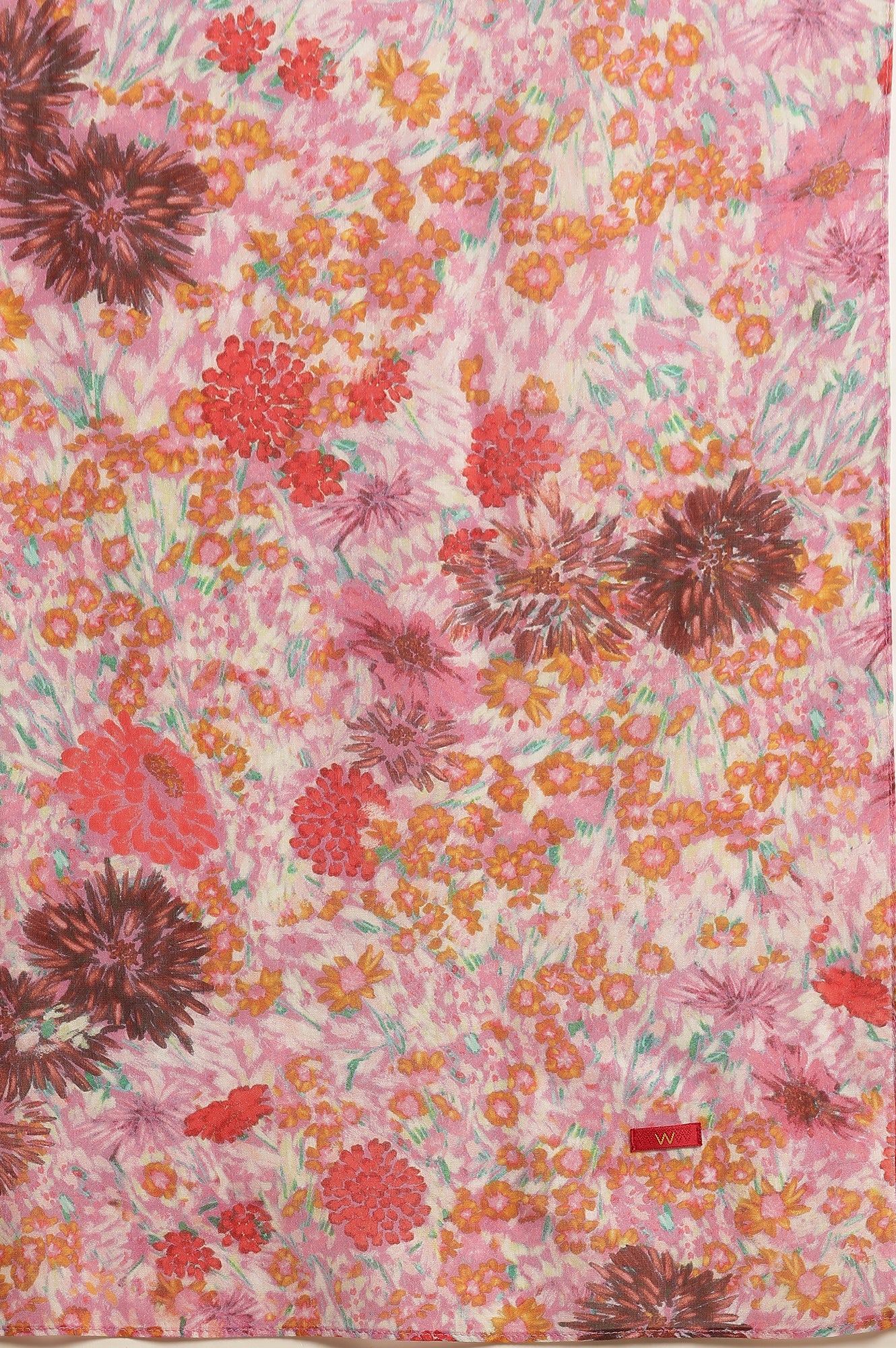 Pink Floral Printed Rayon Kurta, Pants And Dupatta Set - Image 10