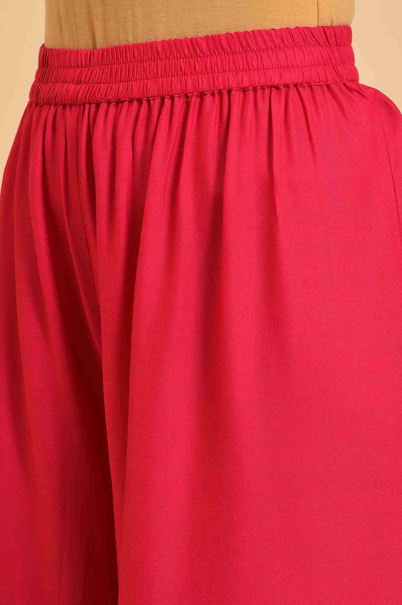 Pink Glitter Printed Sharara Pants - Image 7