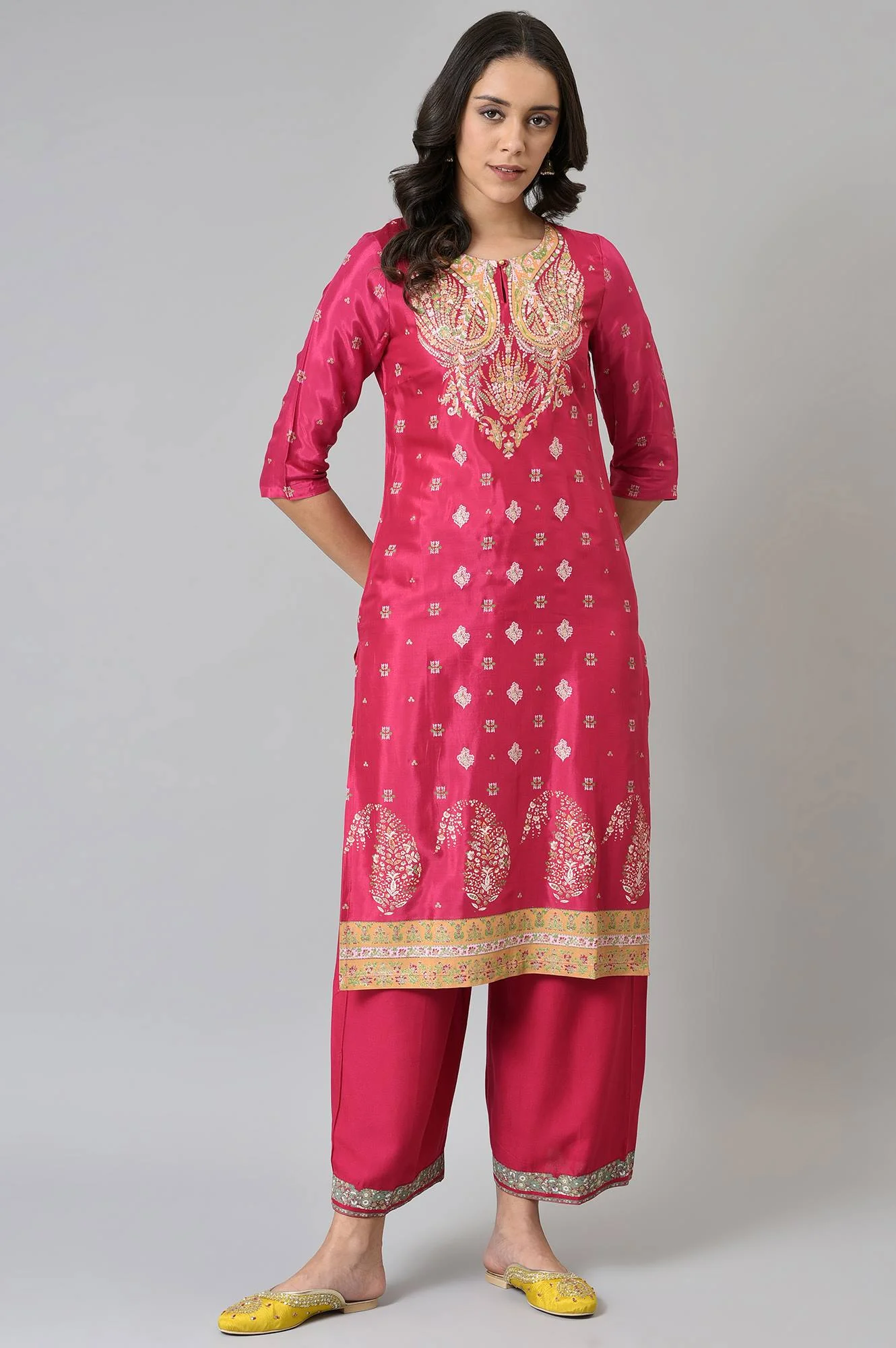 Pink Rose Rayon Straight Parallel Pants - Image 5
