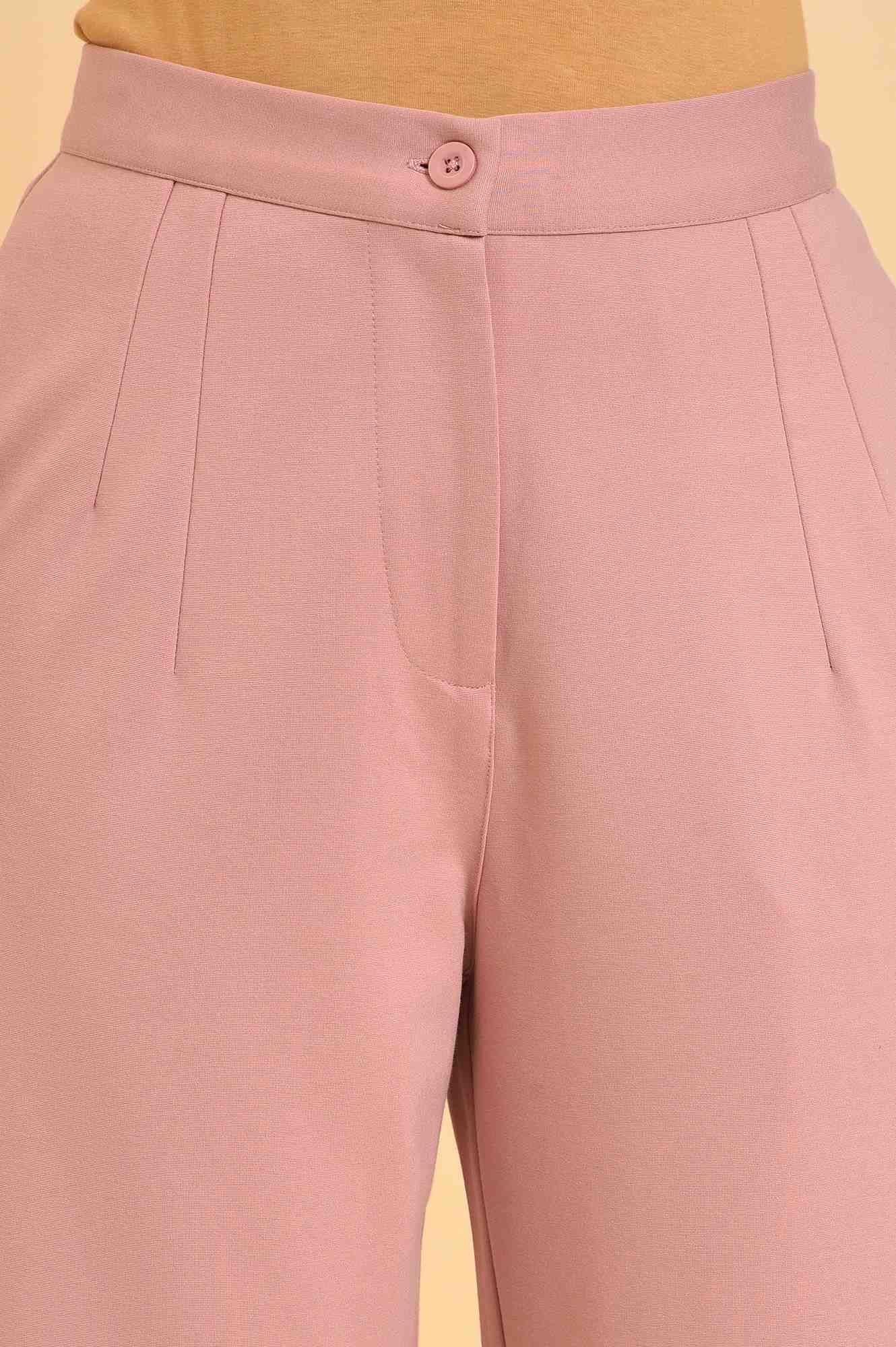 Pink Straight Fit Trouser Pants - Image 6