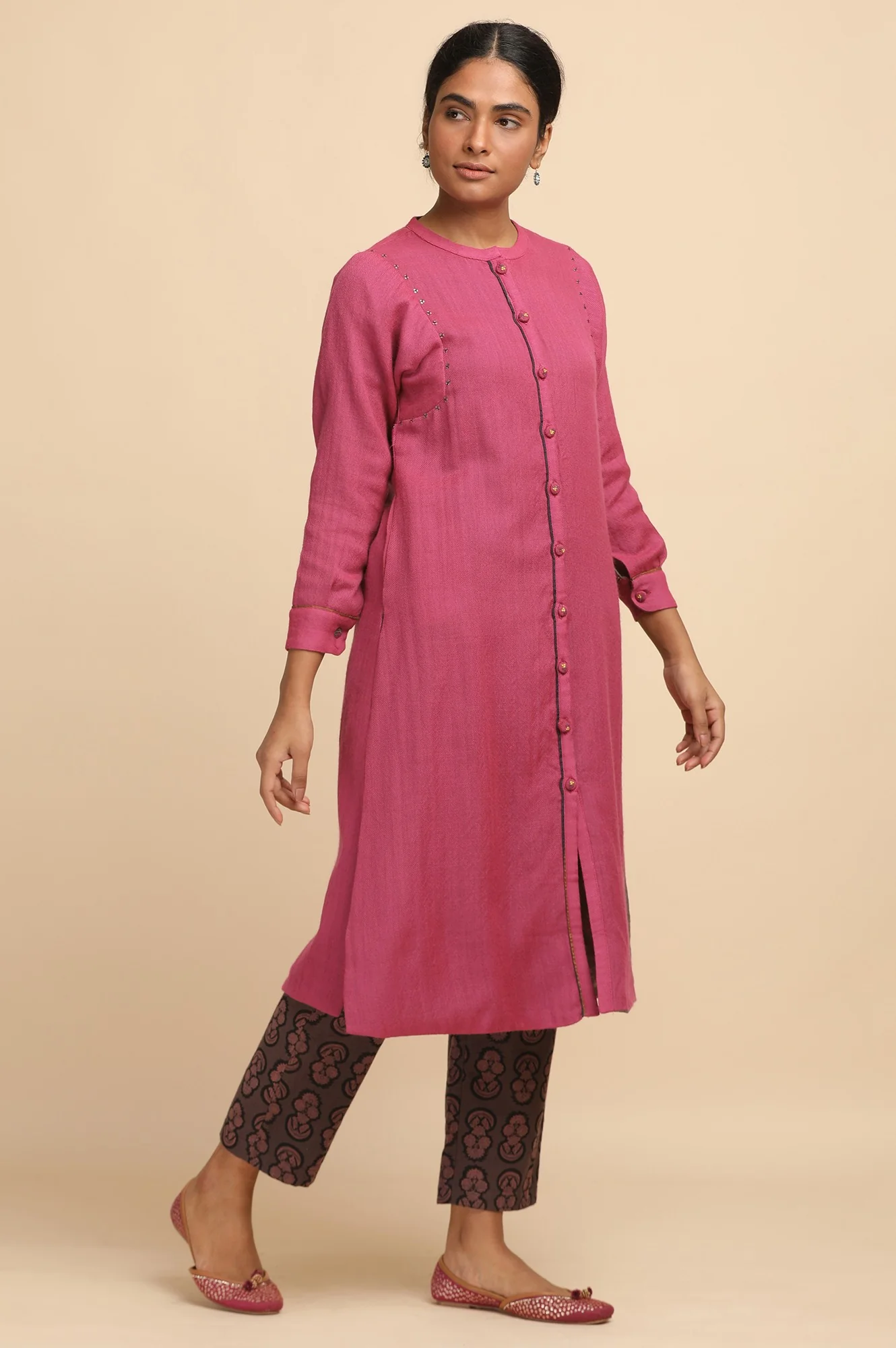 Pink Woollen Reversible Jacket - Image 4
