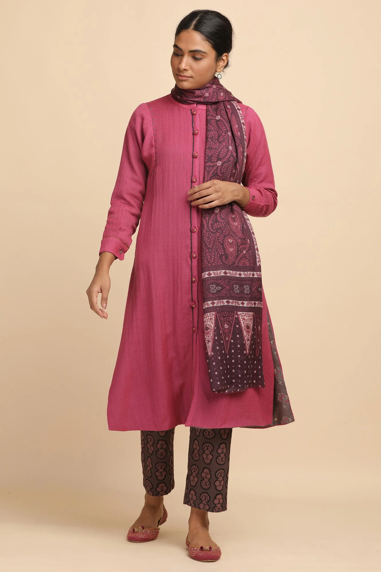 Pink Woollen Reversible Jacket - Image 5