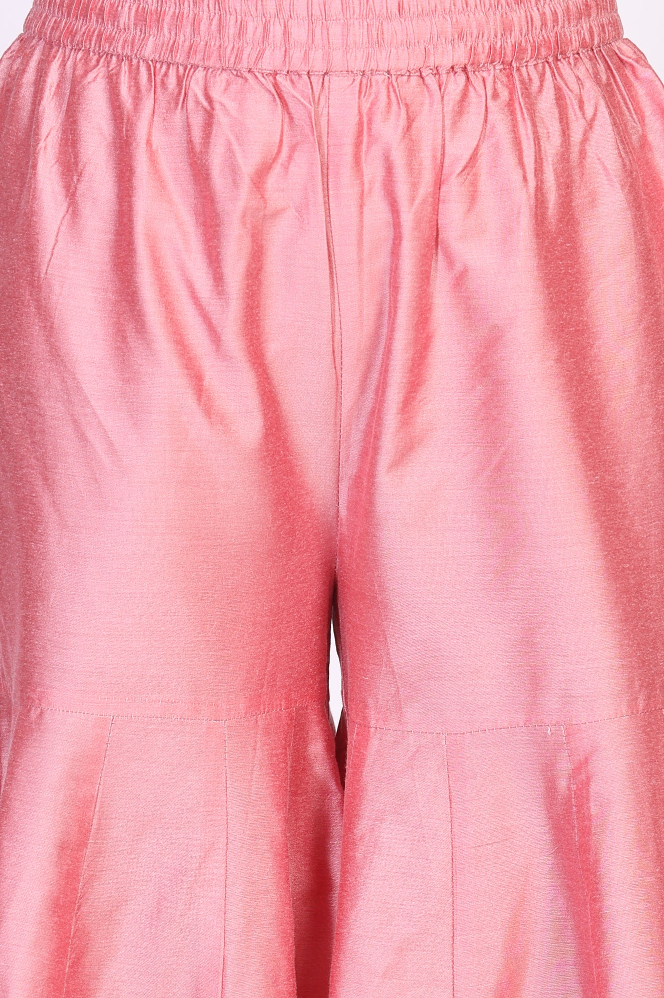 Pink Zari Jacquard Straight Kurta with Sharara and Dupatta Set - Image 8
