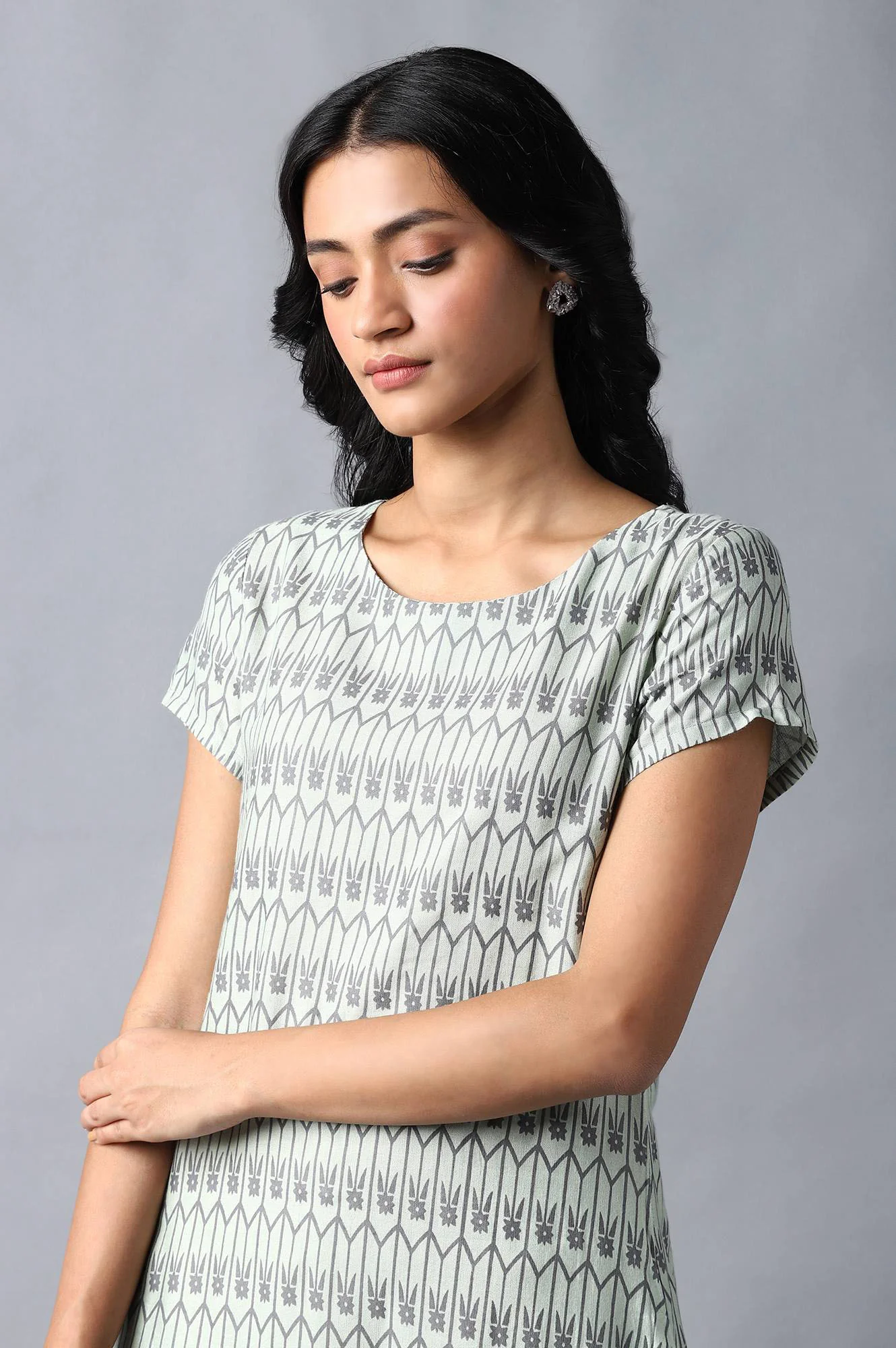 Pistachio Green A-Line kurta - Image 5