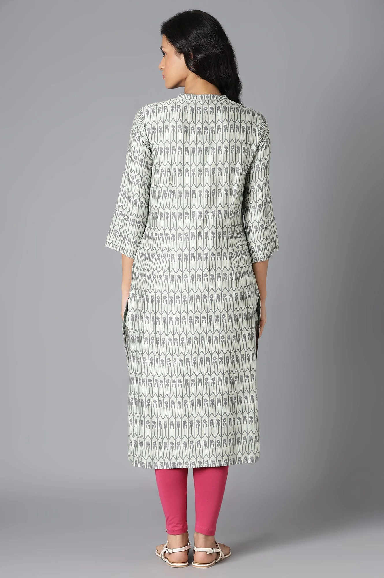 Pistachio Green Printed kurta - Image 2