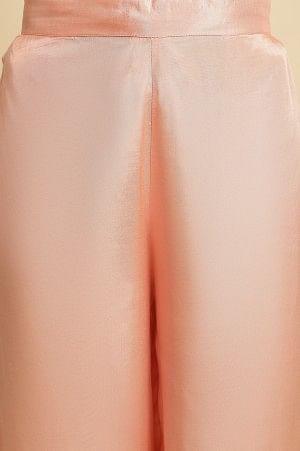 Plus Size Pink Parallel Pants With Lace And Embroidery - Image 5
