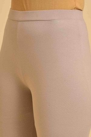 Biege Cotton Jersey Tights - Image 7