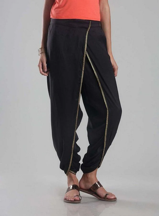 Black Dhoti Pants - Image 7