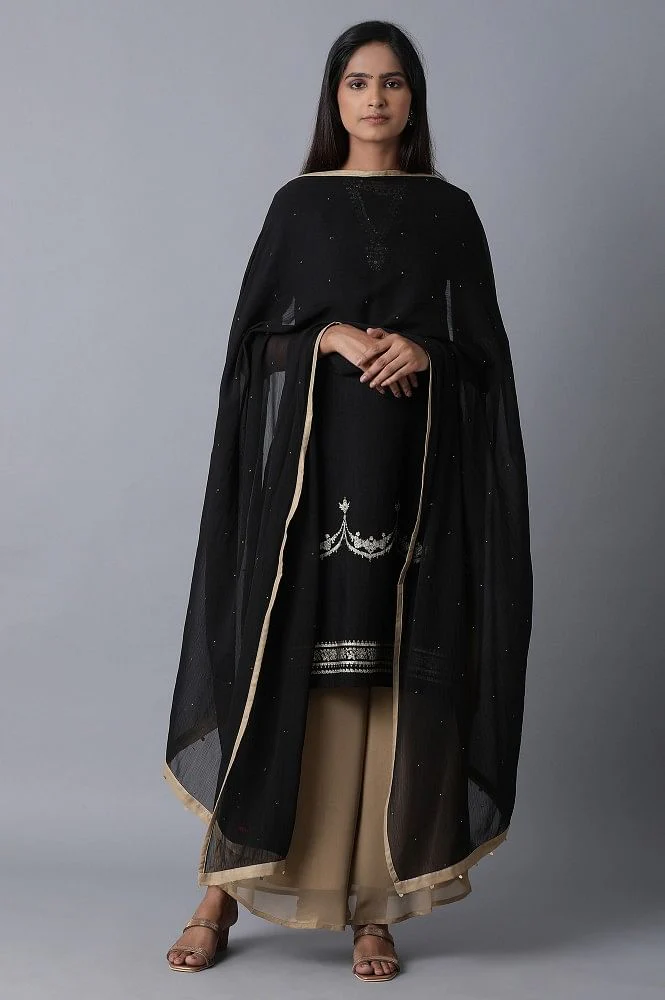 Black Dupatta - Image 2
