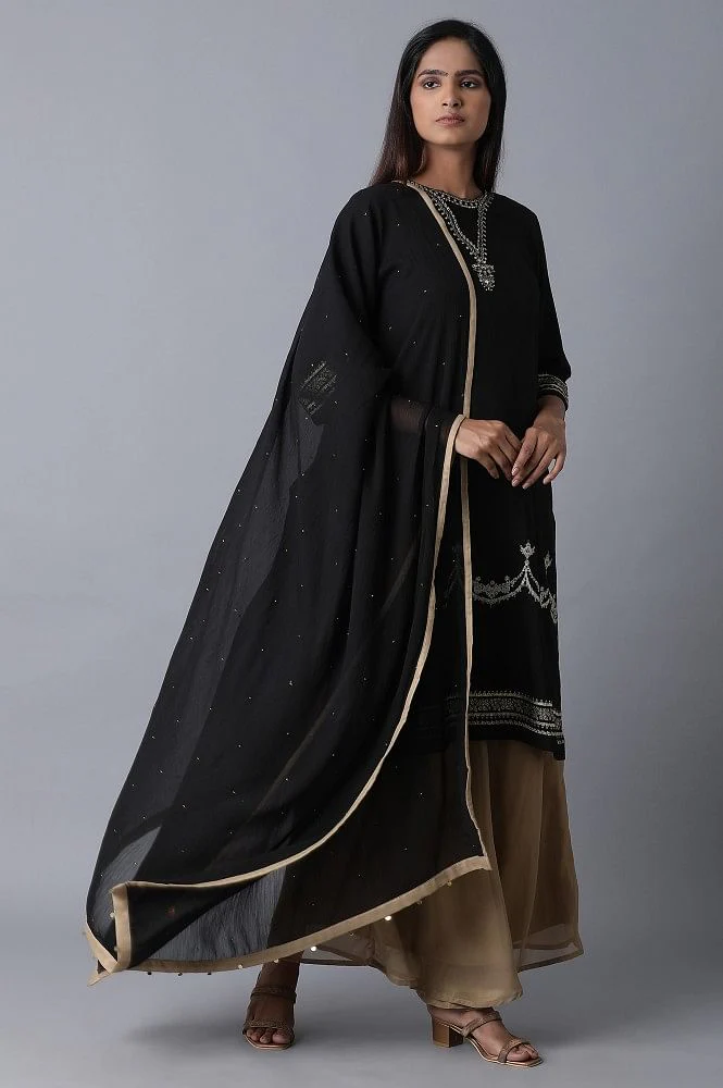 Black Dupatta - Image 3