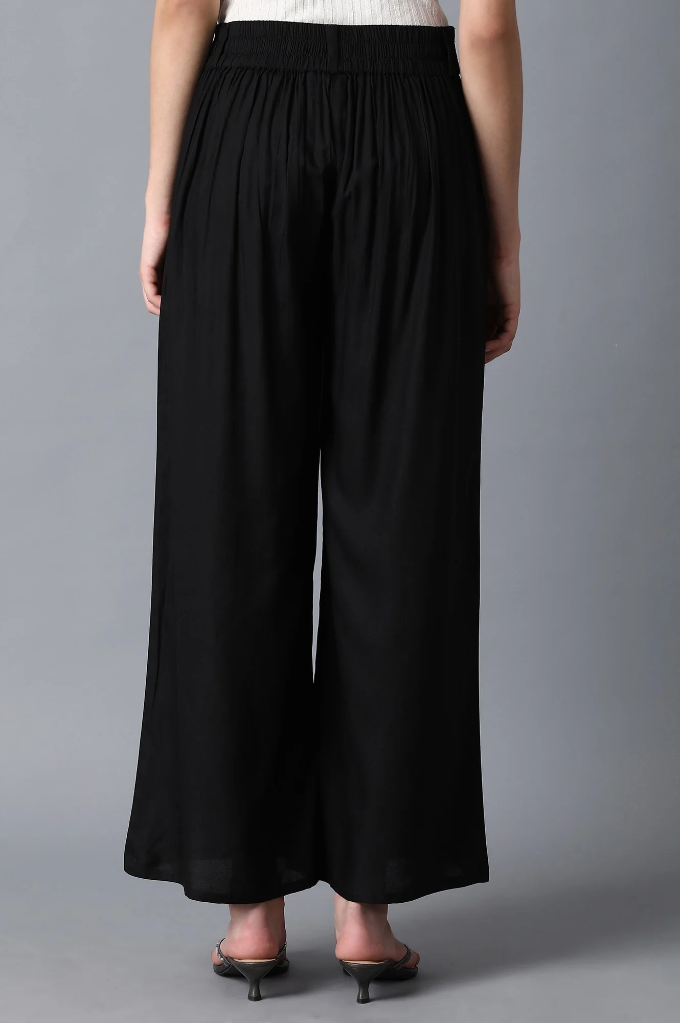 Black Flared Pants - Image 2