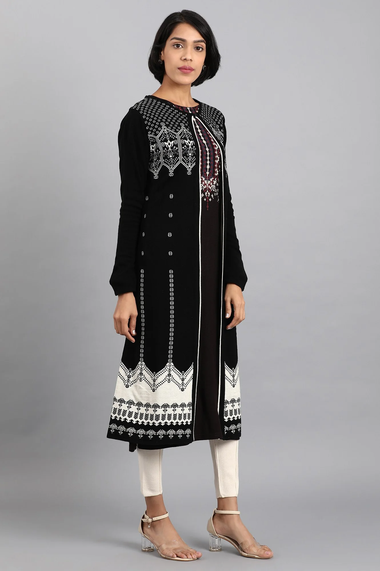 Black Knitted Cardigan - Image 4