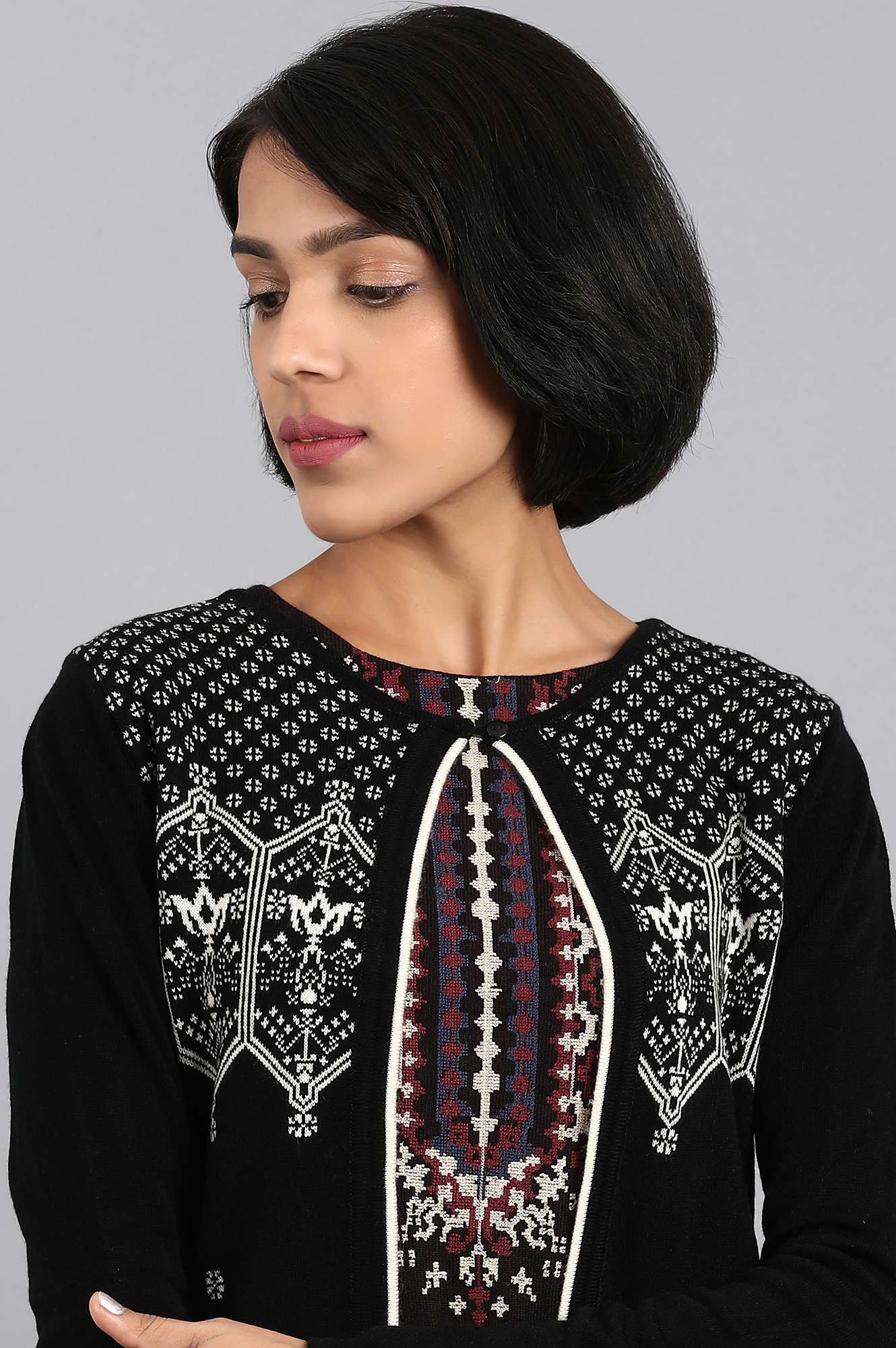 Black Knitted Cardigan - Image 6