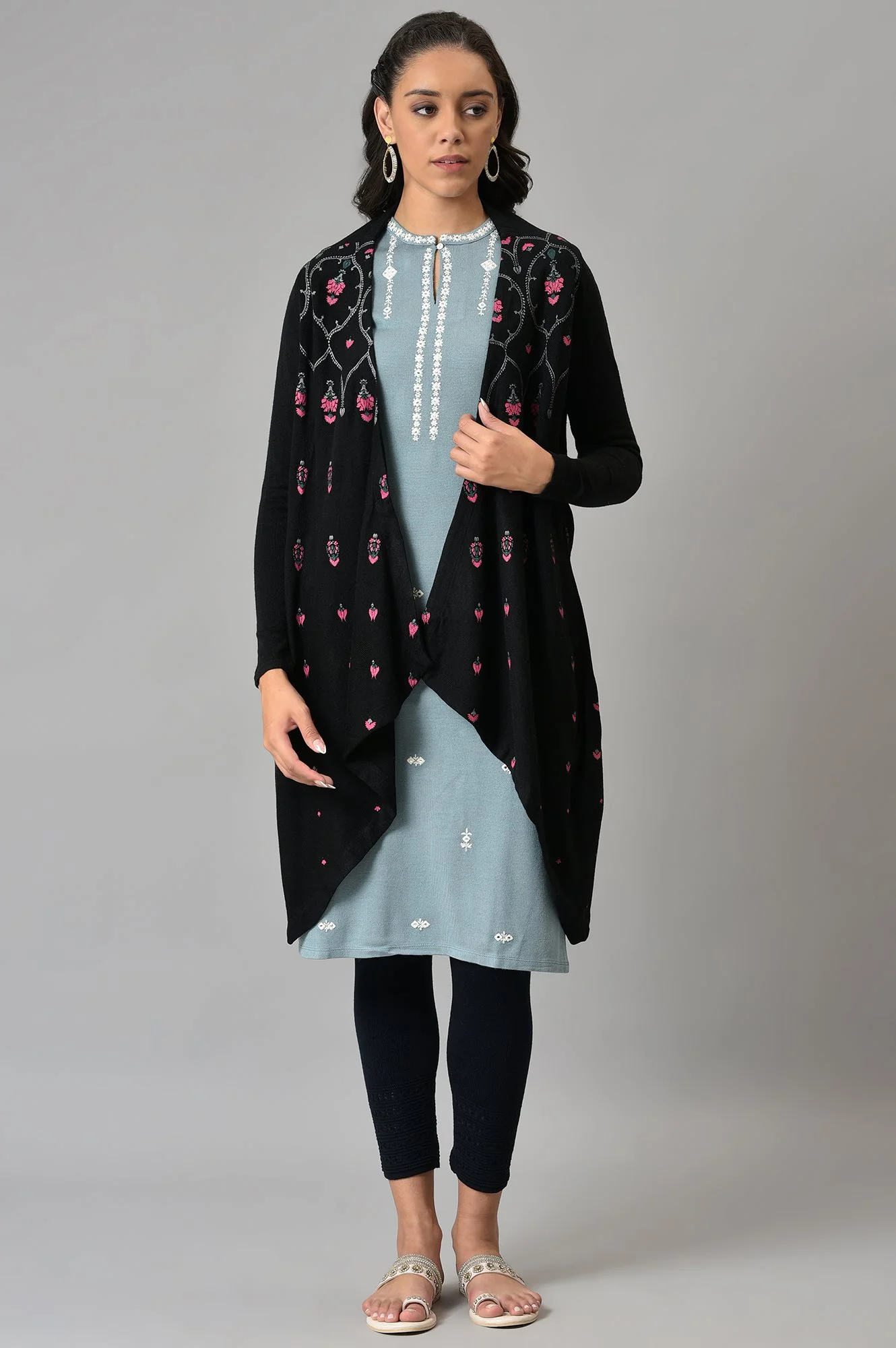 Black Knitted Cardigan - Image 5