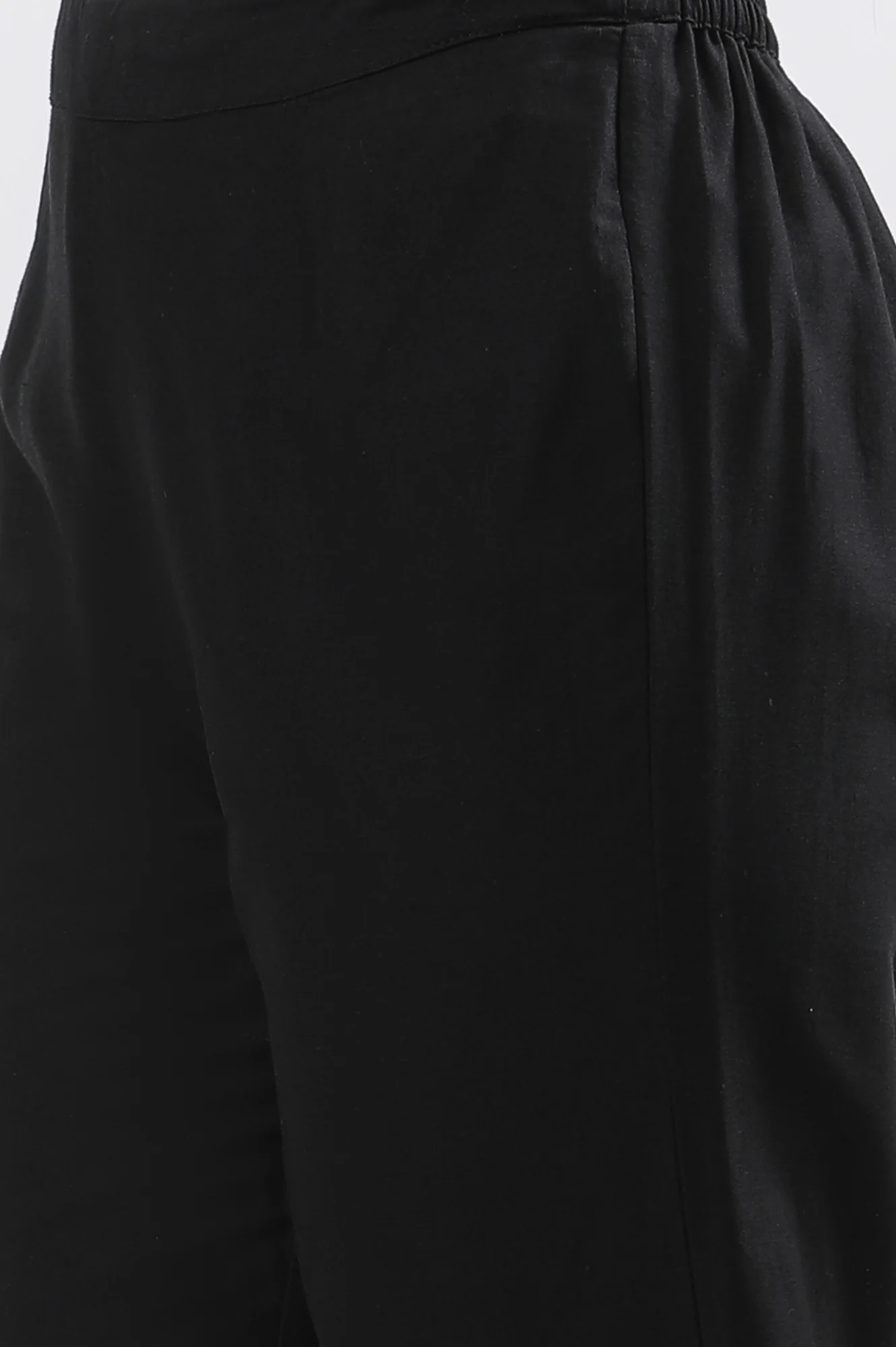 Black Printed Shirt Kurta And Pants Set - Image 10