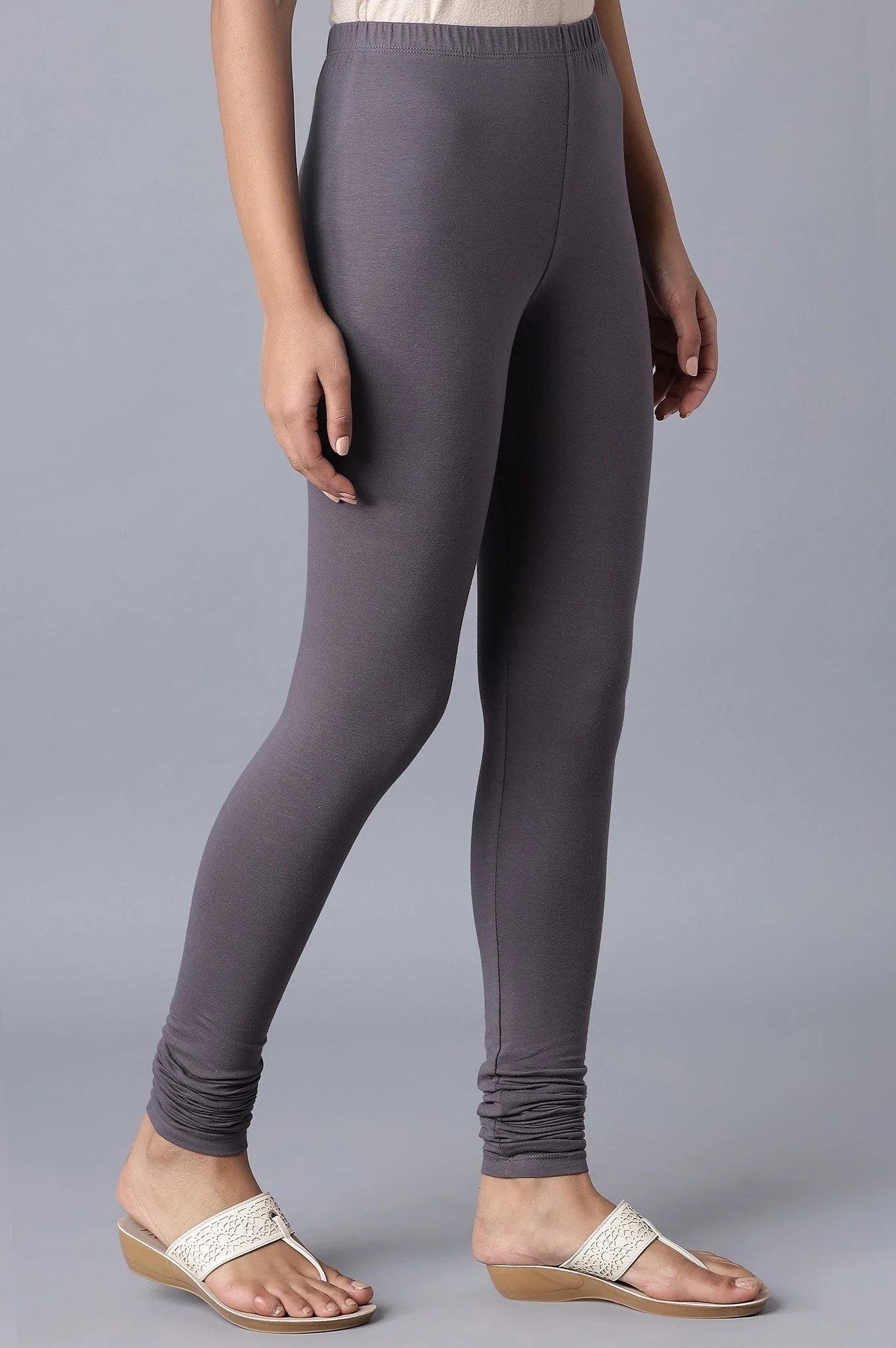 Grey Skin Fit Churidar - Image 4