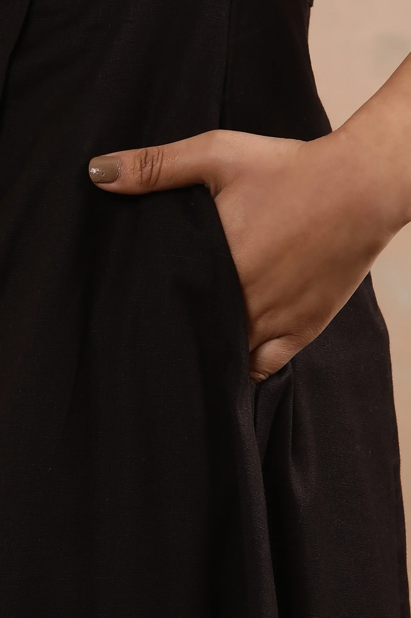 Black Sleeveless Long Western Wrap Jumpsuit - Image 7