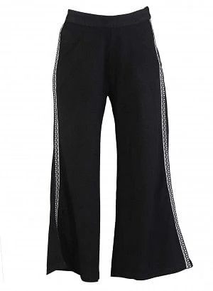 Black Solid Palazzos - Image 3