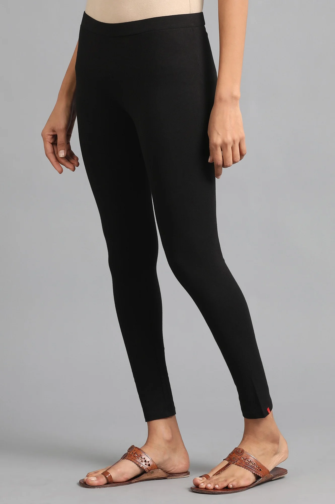 Black Solid Tights - Image 3