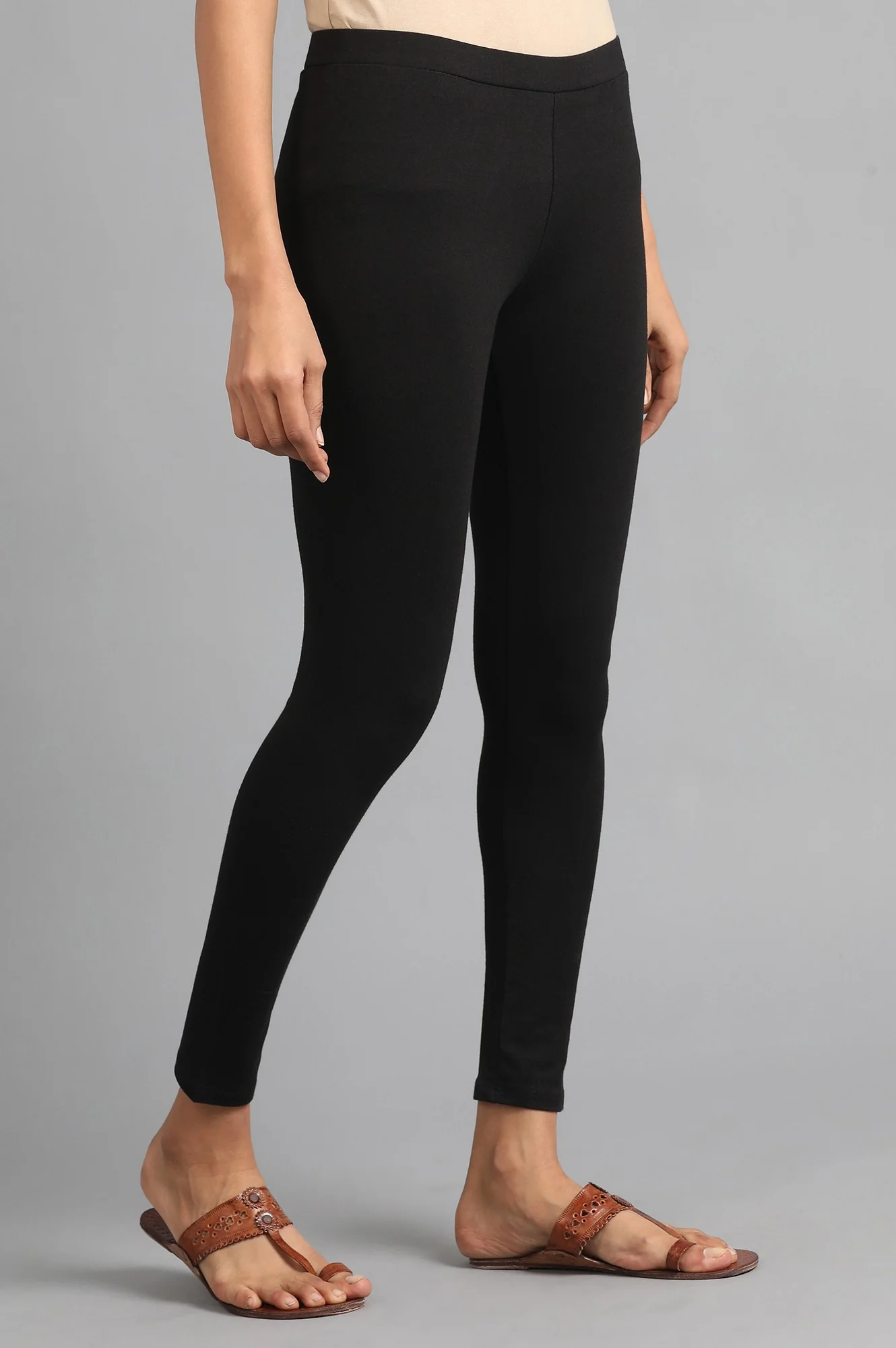 Black Solid Tights - Image 4