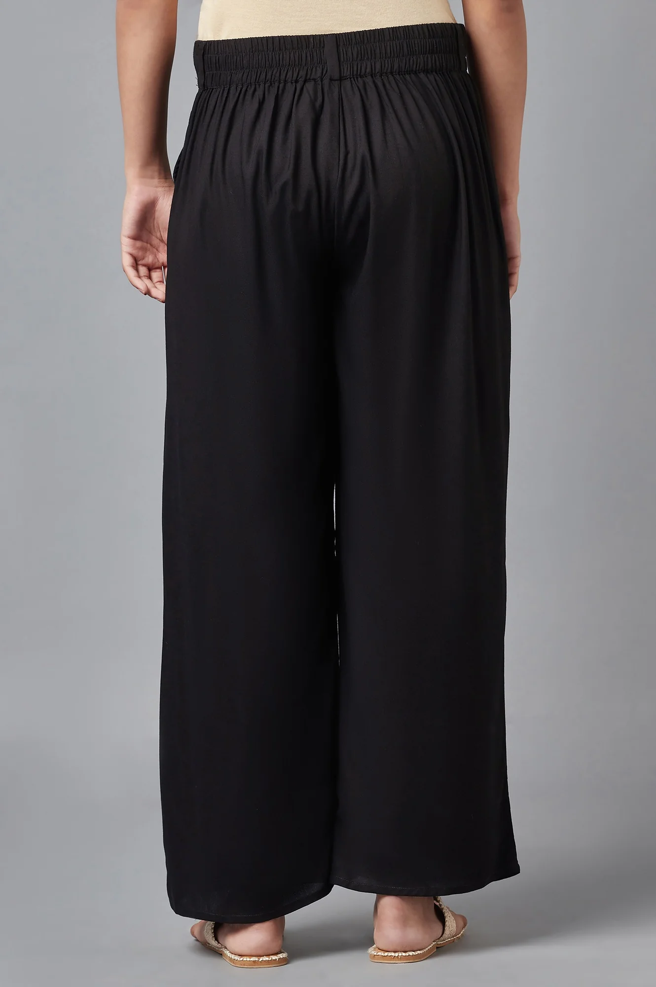 Black Tailored Volume Pants - Image 2