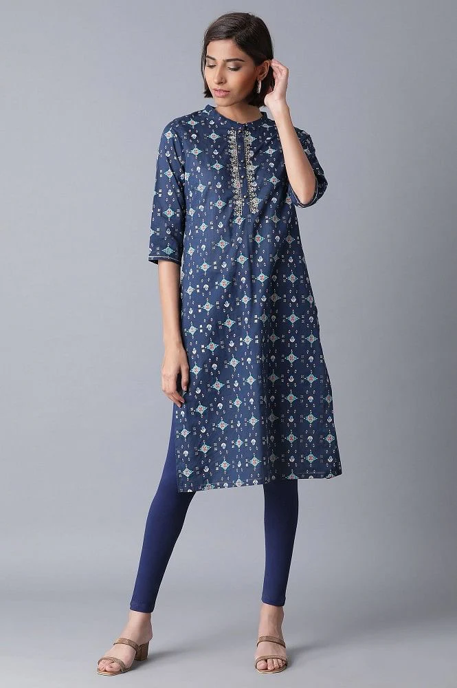 Blue Ankle Length Tights - Image 5