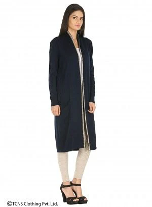 Blue Long Cardigan