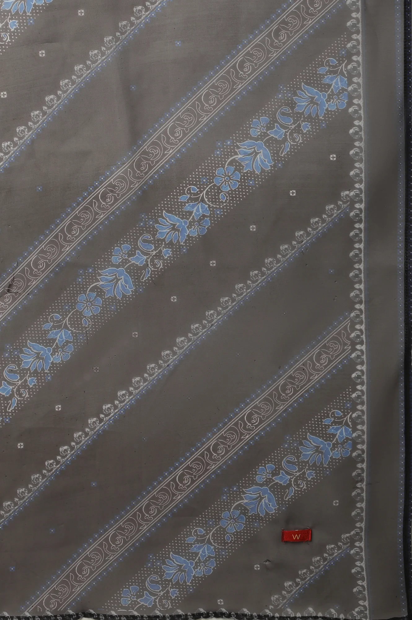 Blue Printed Flared Kurta, Pants And Dupatta Set - Image 10