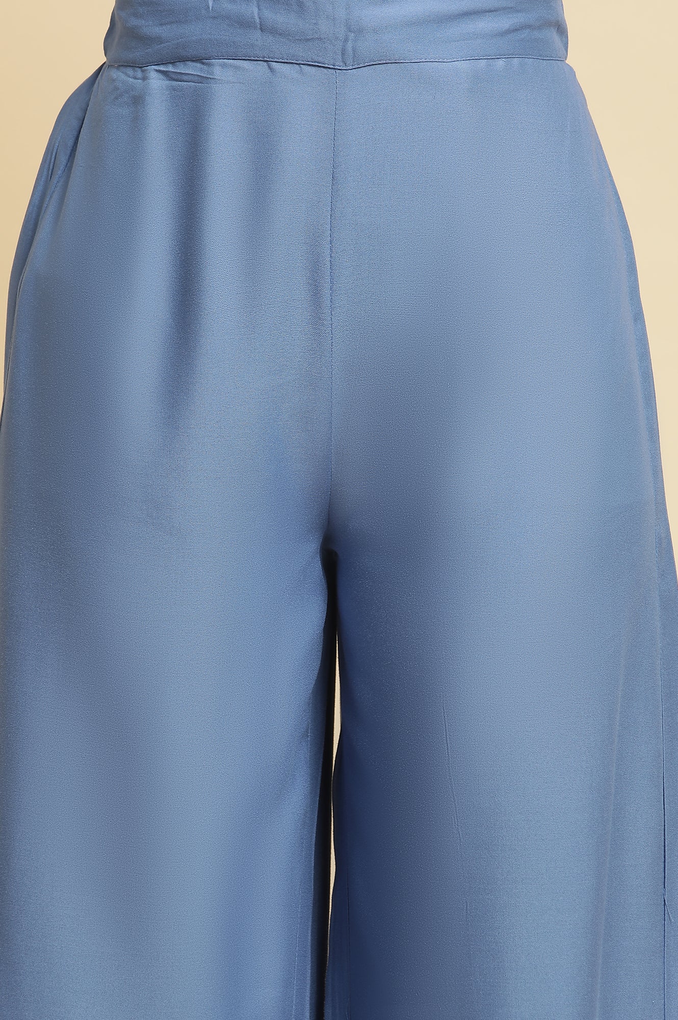 Blue Printed Kurta & Parallel Pants Set - Image 8