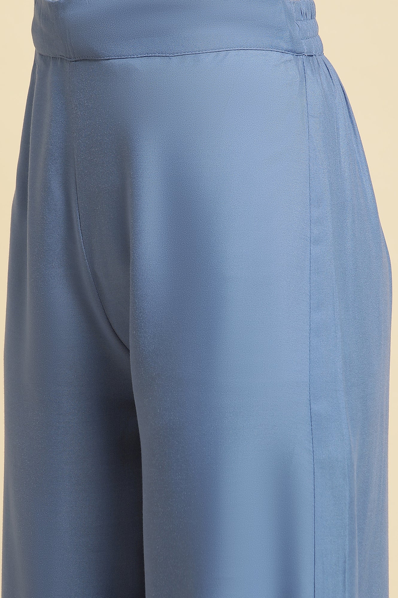Blue Printed Kurta & Parallel Pants Set - Image 9