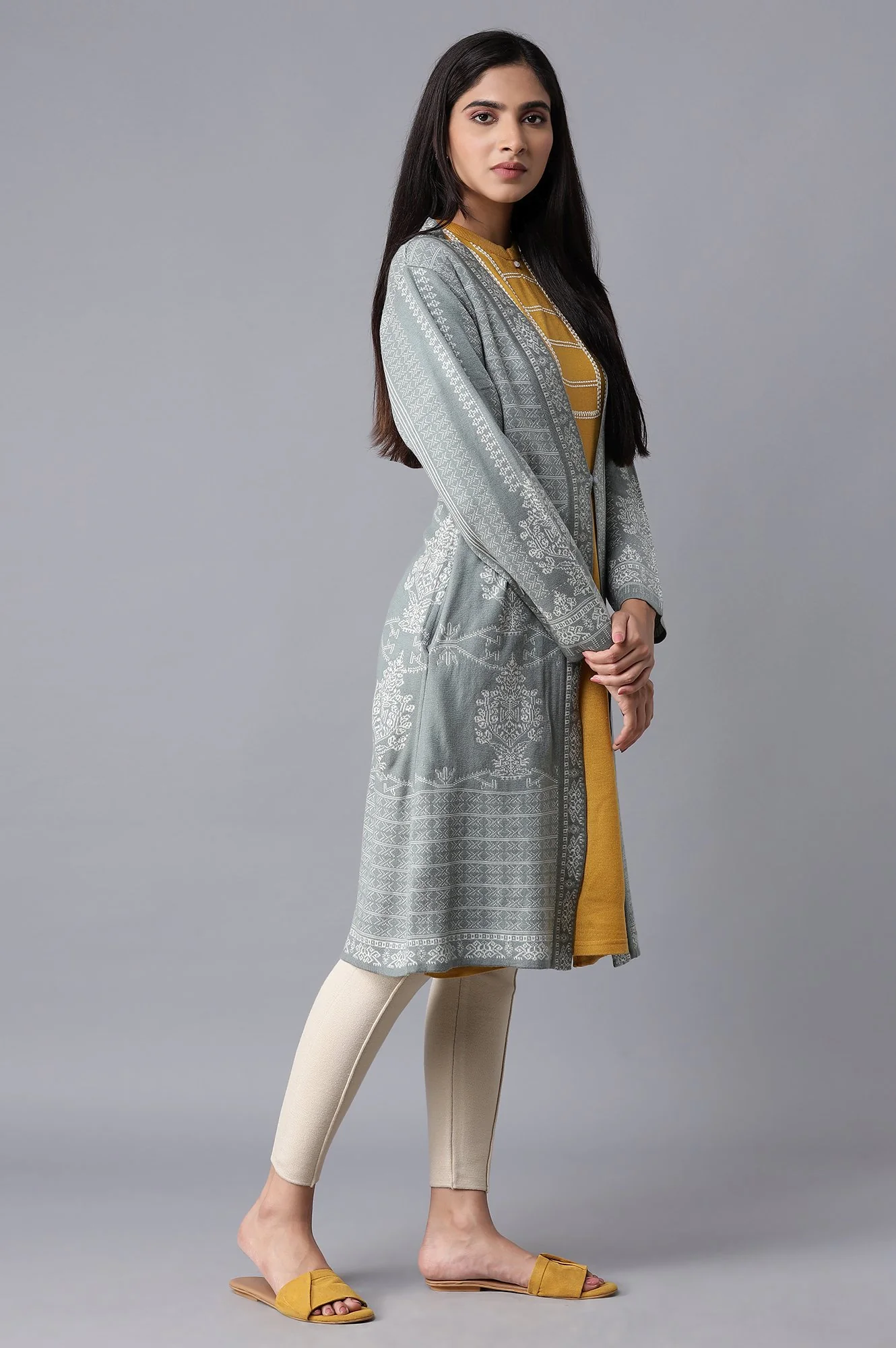 Blue Reversible Cardigan - Image 4