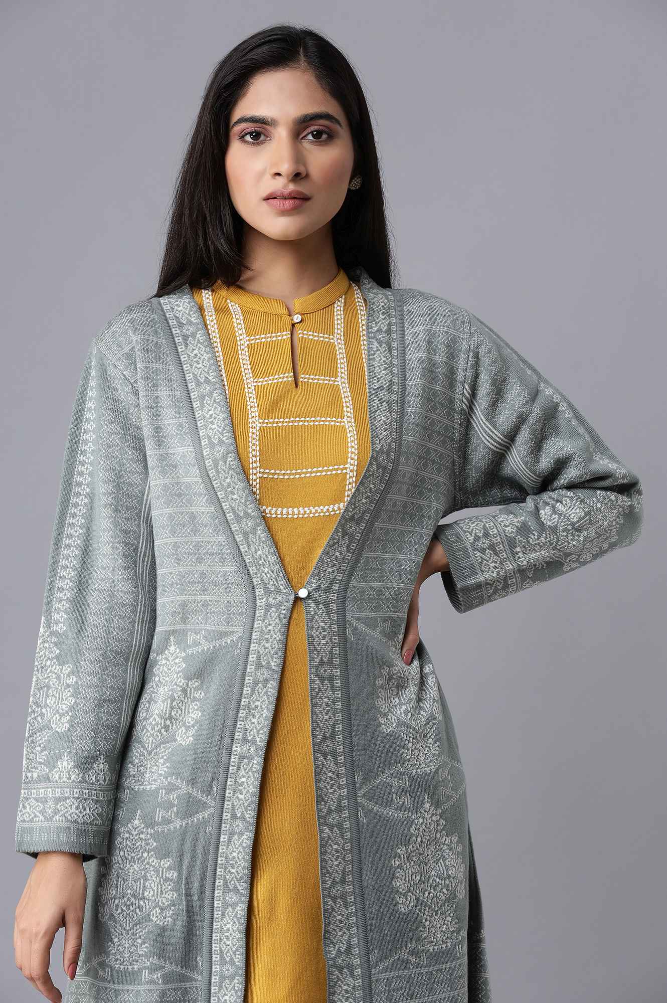 Blue Reversible Cardigan - Image 5