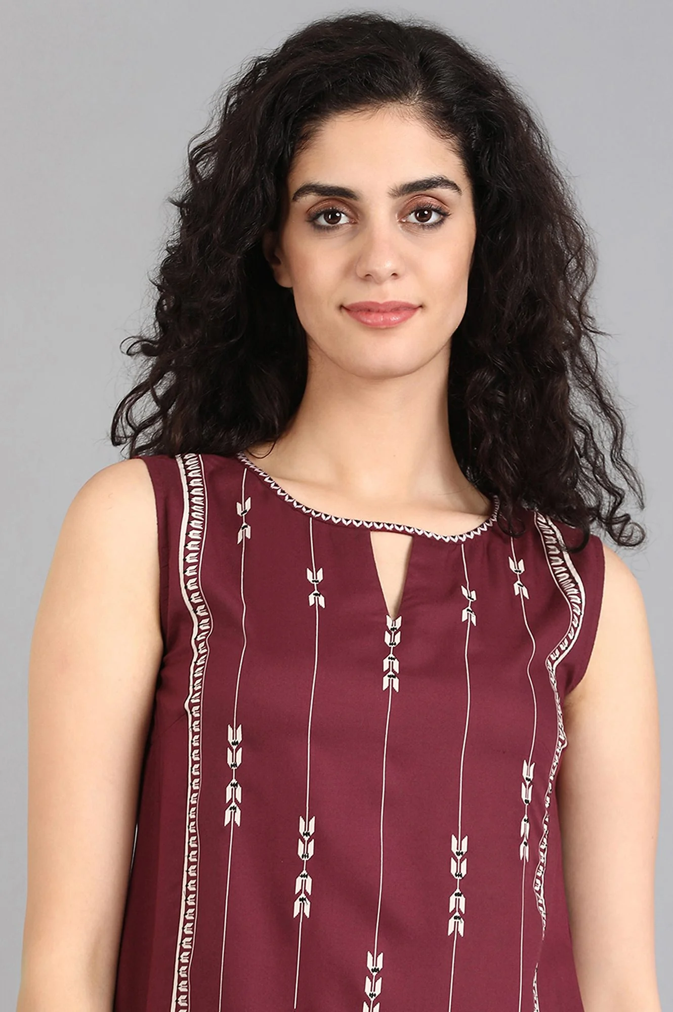 Blue Round Neck Tie-up Top - Image 6