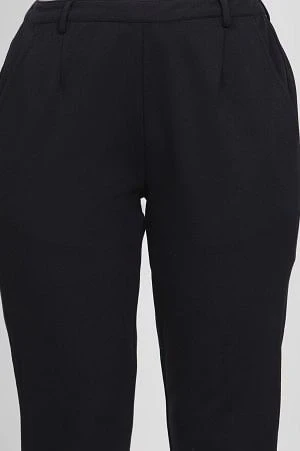 Blue Slim-Fit Work Wear Trousers - Image 6