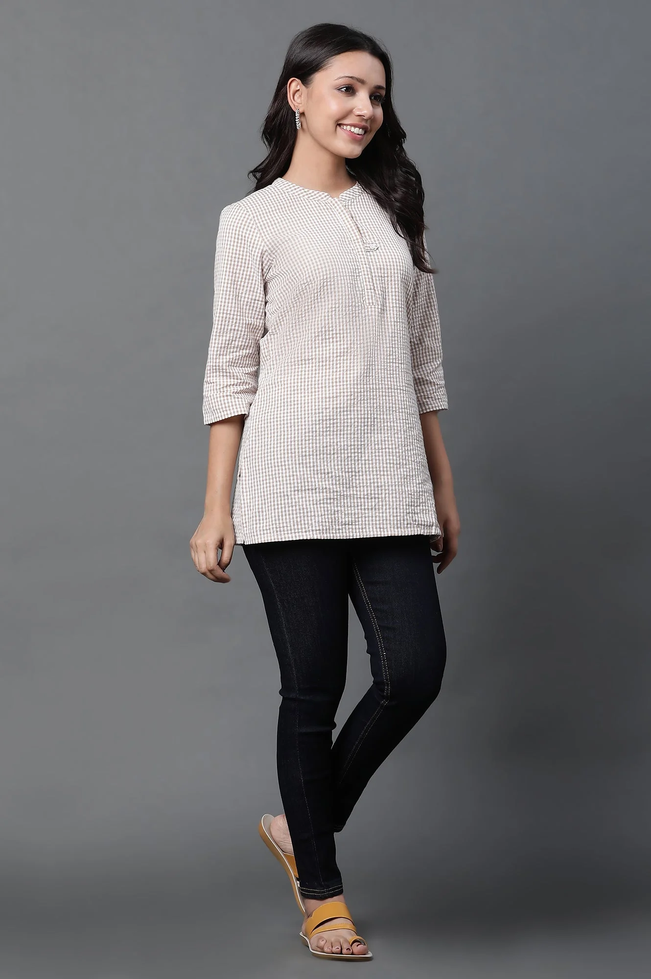 Mid Blue Solid Skinny Fit Denim Jeggings with Elasticated Waistband - Image 5
