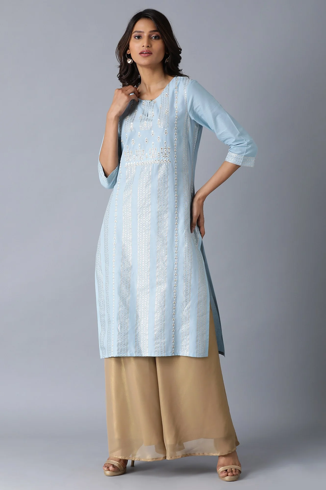 Brown Flared Palazzos - Image 5