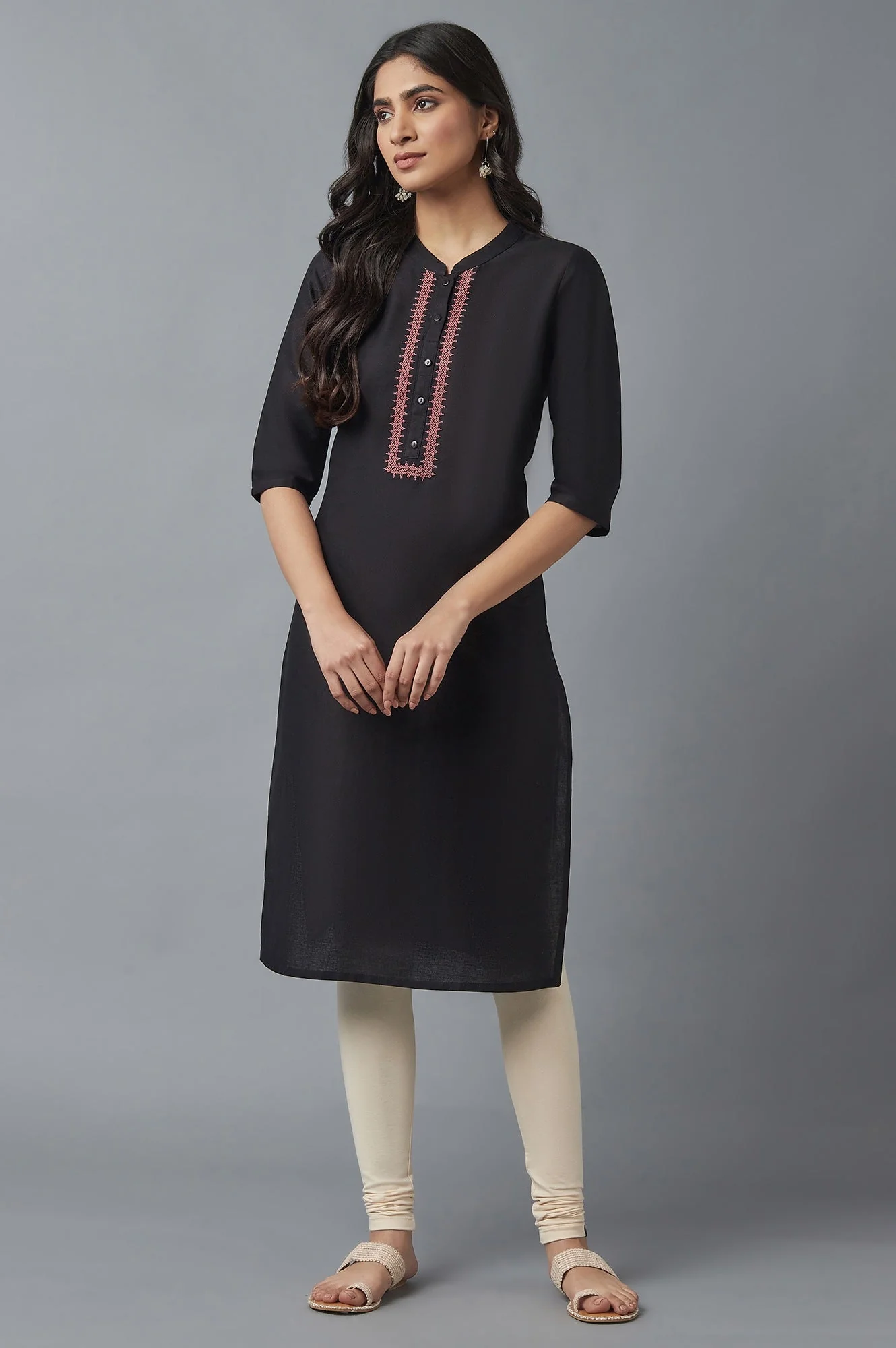 Beige Skin Fit Churidar - Image 5