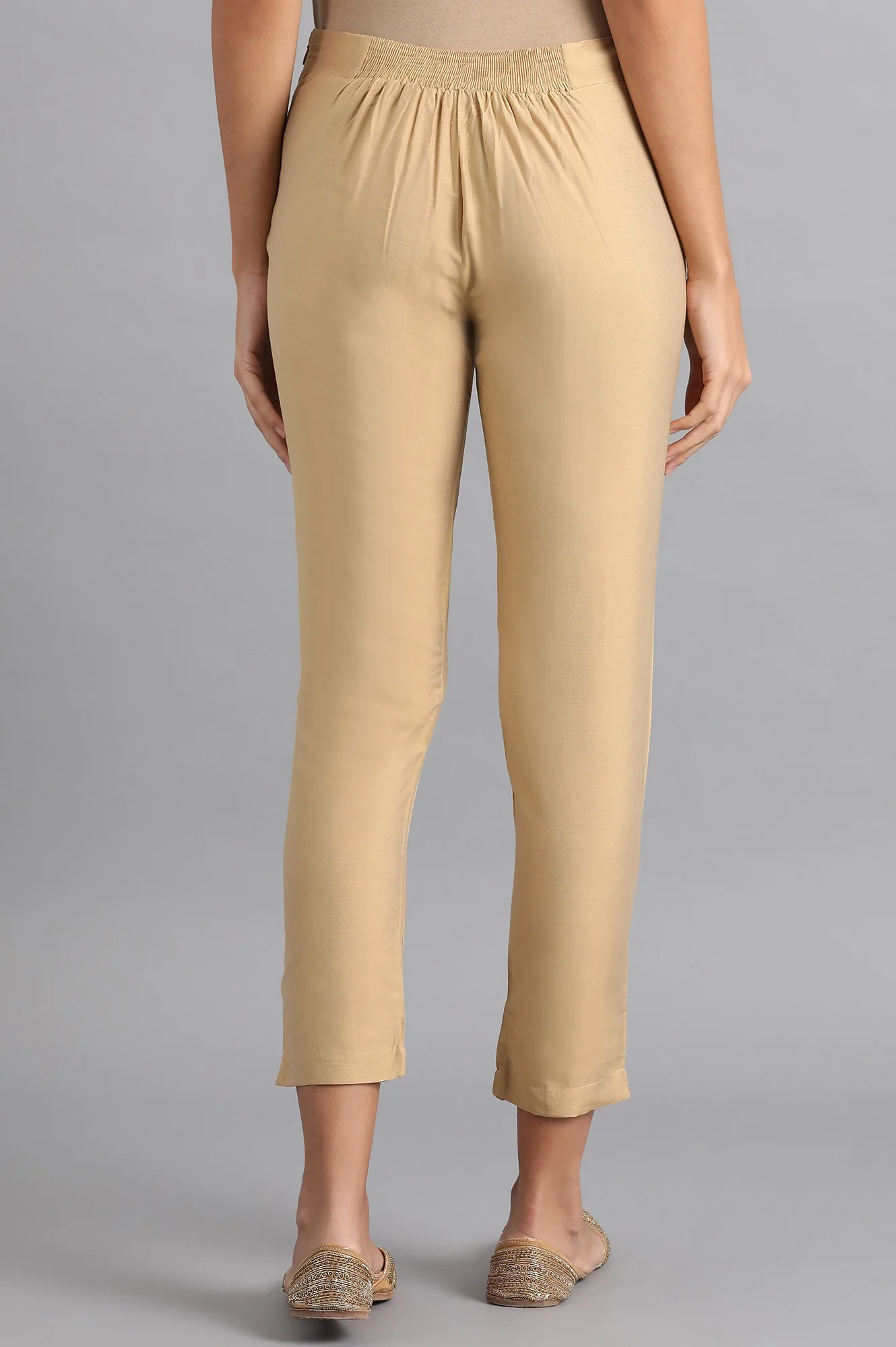 Gold Solid Trousers - Image 5