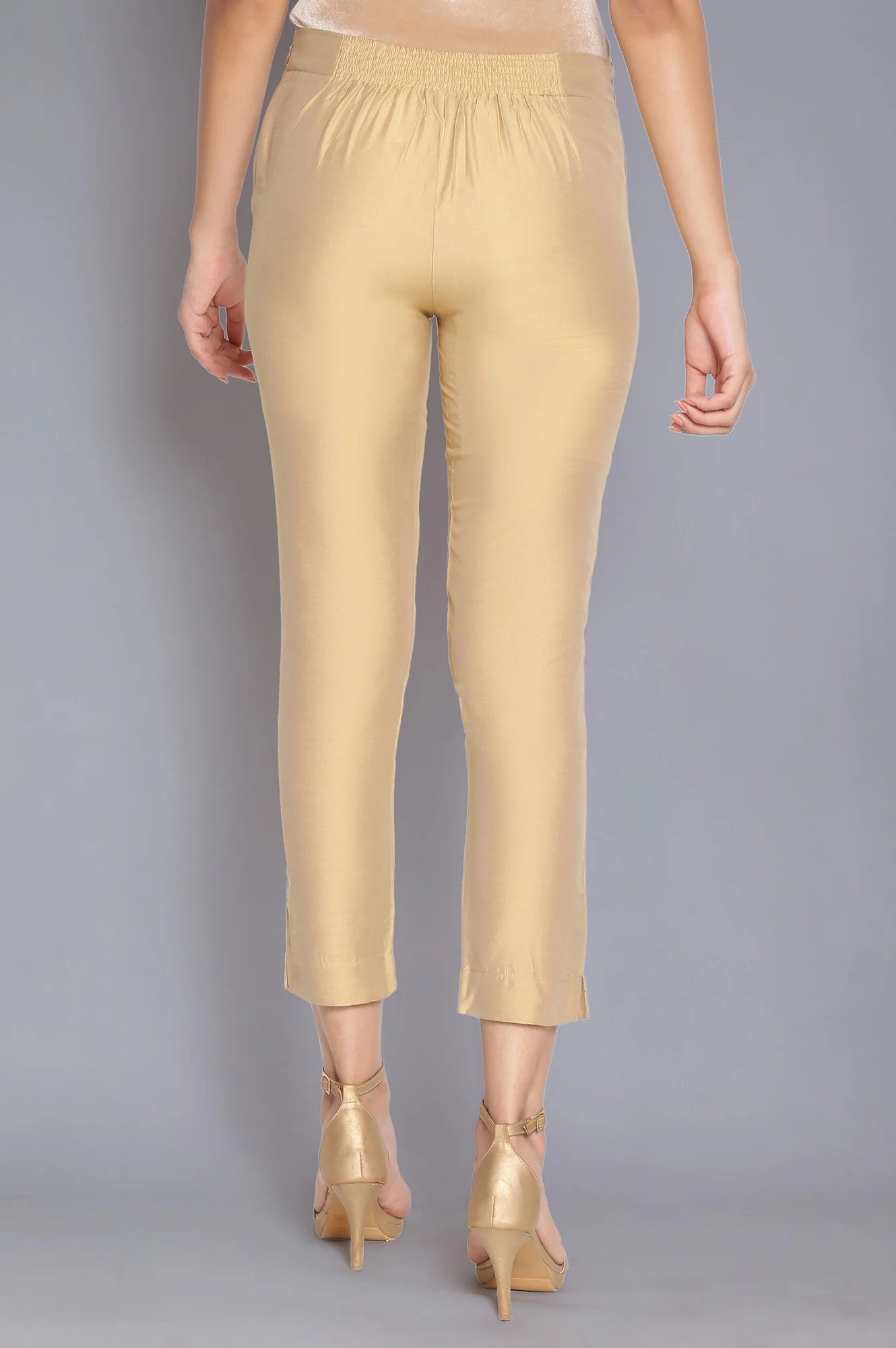 Golden Fitted Pants - Image 2