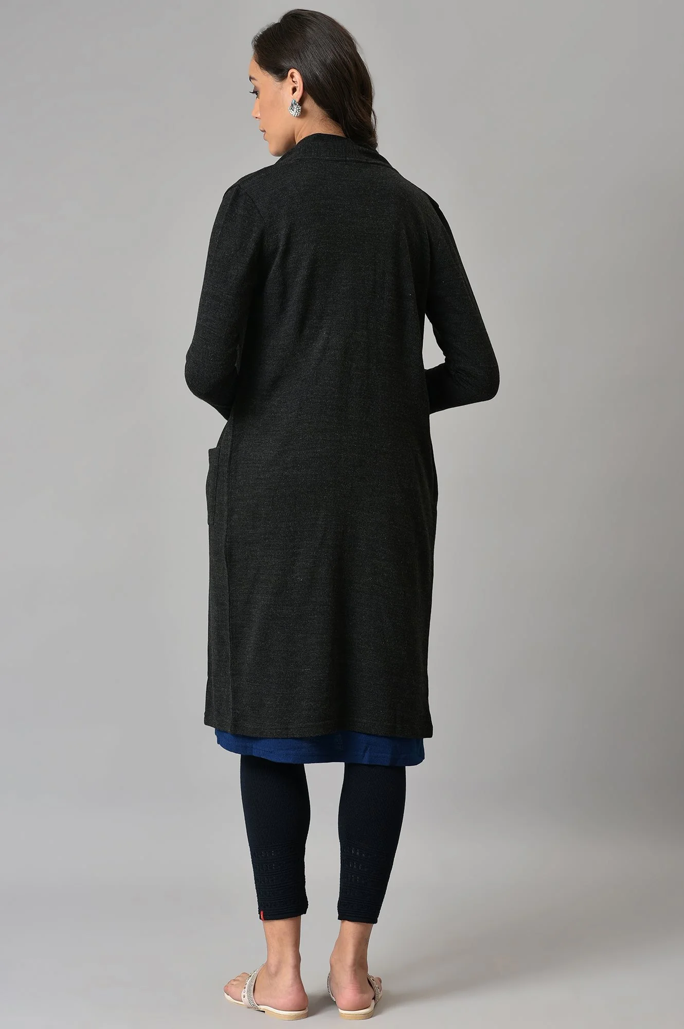 Grey Basic Cardigan - Image 2
