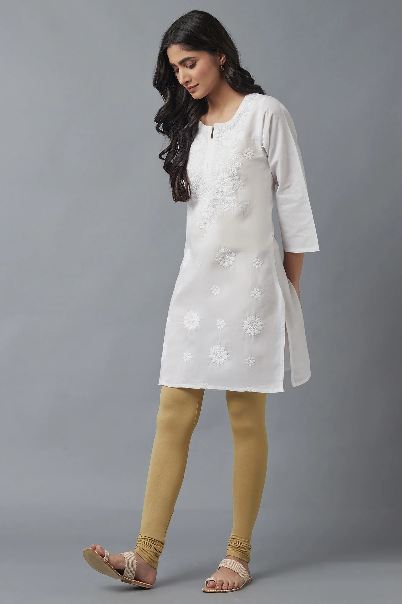 Grey Skin Fit Churidar - Image 5