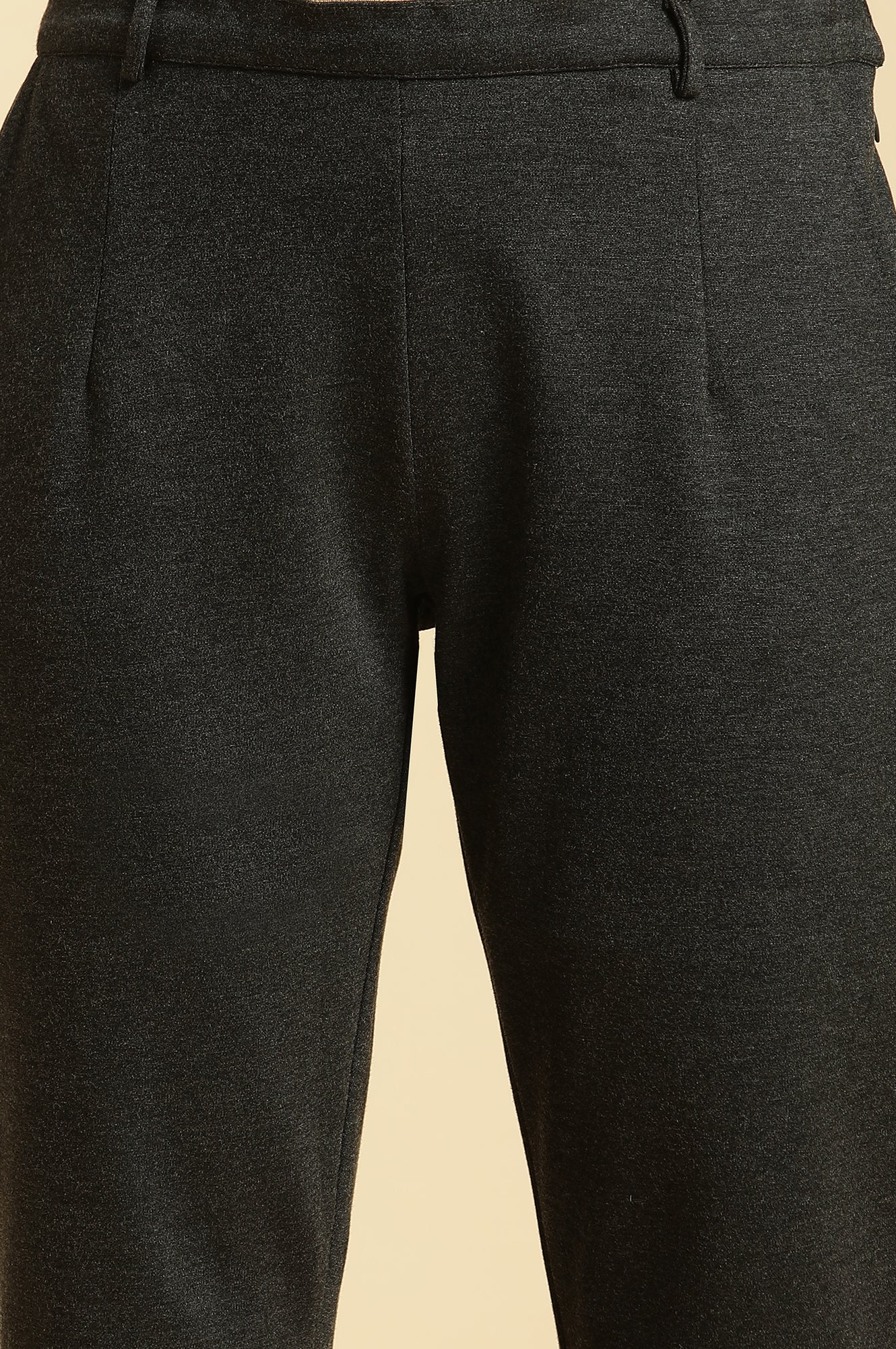 Grey Slim Fit Elasticated Western Pants - Image 6