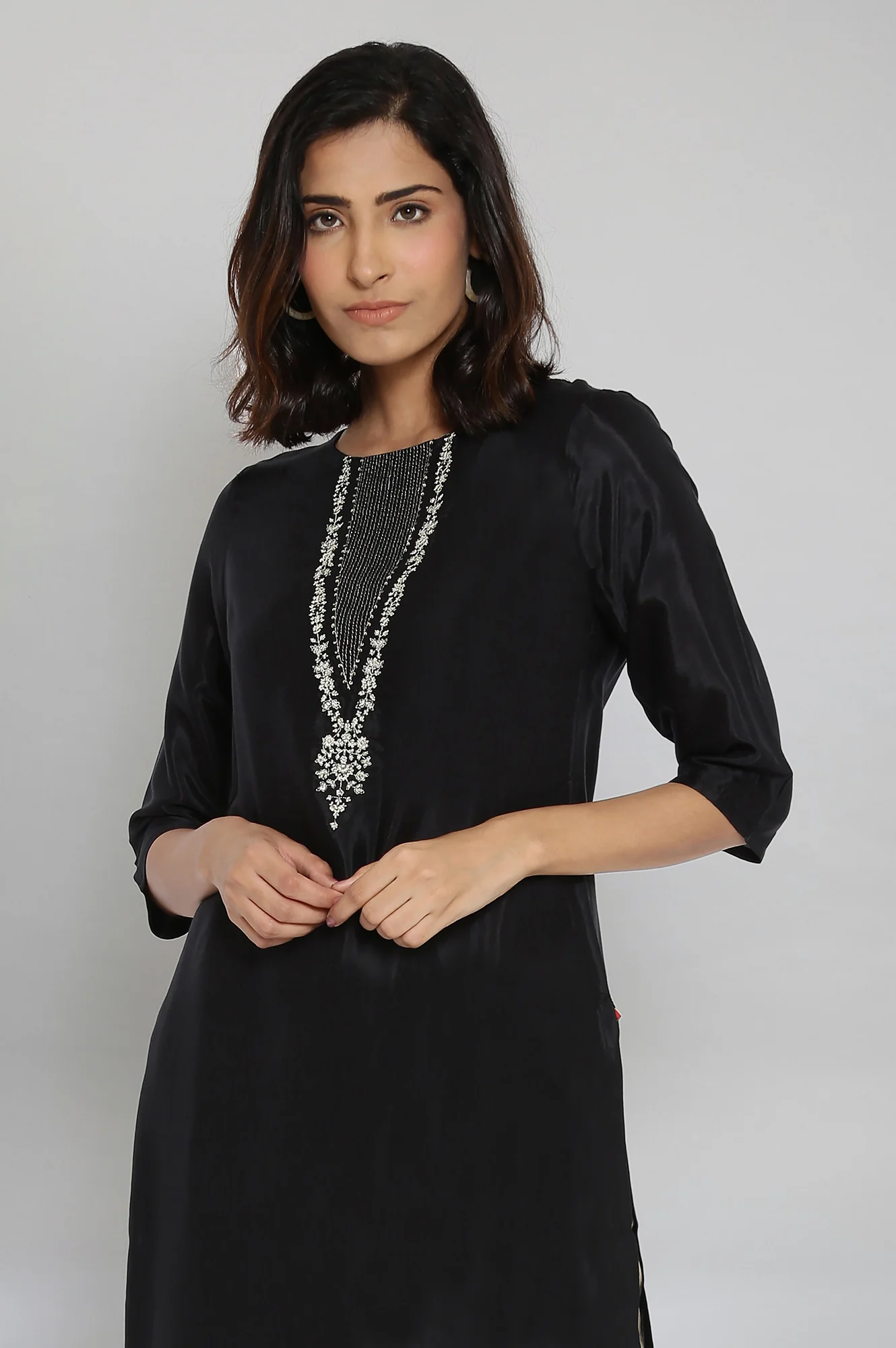 Jet Black Festive kurta - Image 5