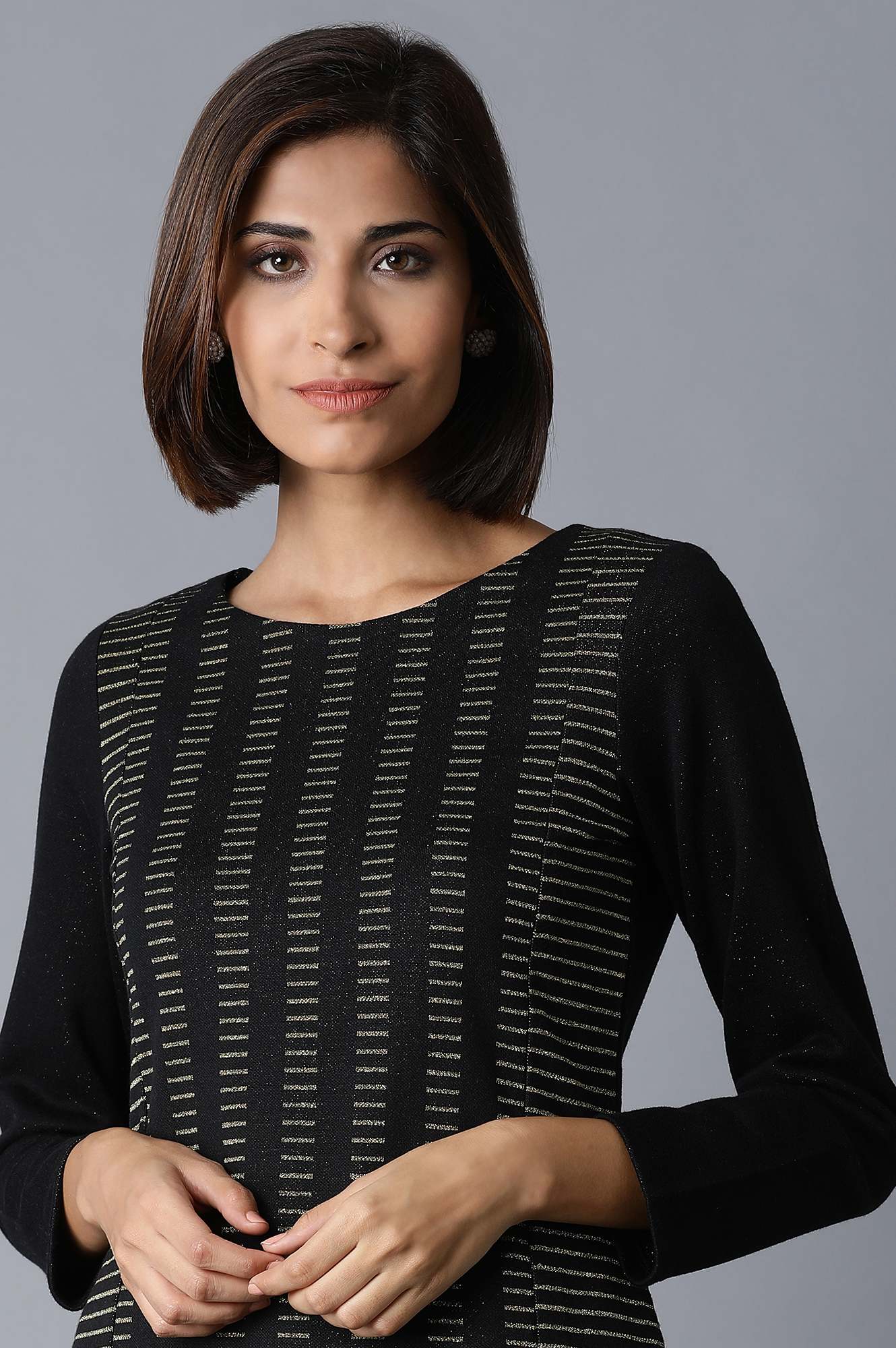 Jet Black PC Jacquard kurta - Image 5